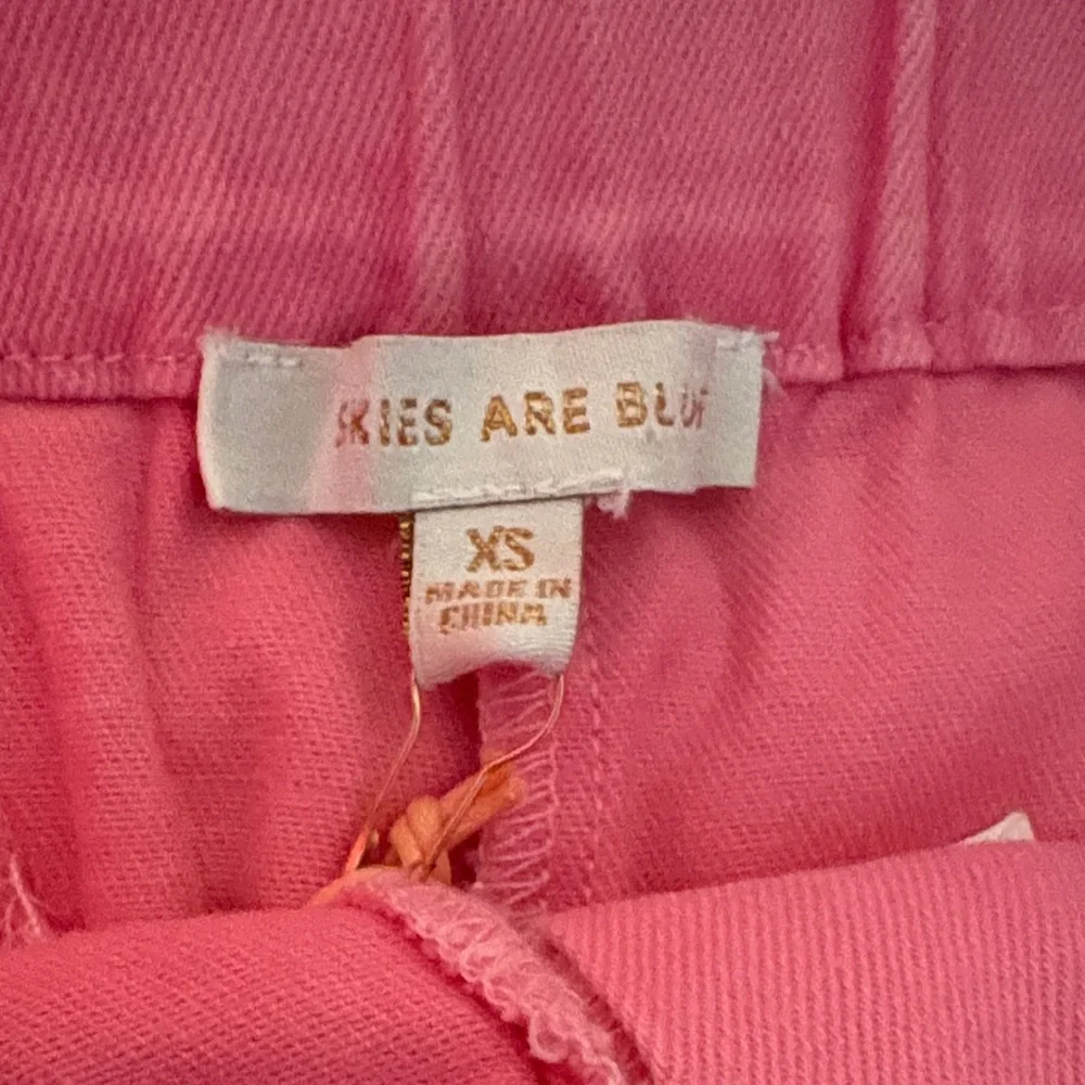 NWT Skies are Blue High Rise Pink Denim Shorts - Picture 2 of 7